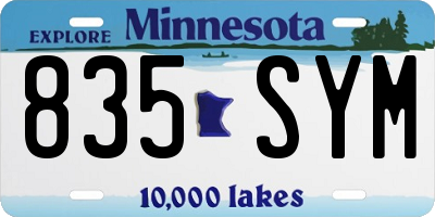 MN license plate 835SYM