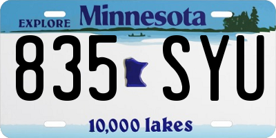 MN license plate 835SYU