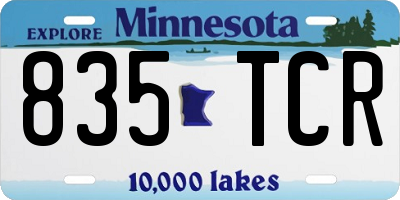MN license plate 835TCR
