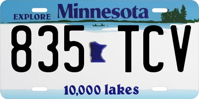 MN license plate 835TCV