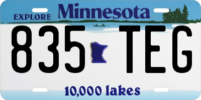 MN license plate 835TEG