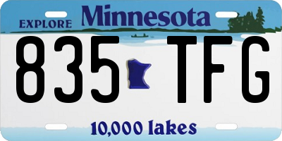 MN license plate 835TFG