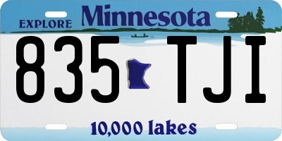 MN license plate 835TJI