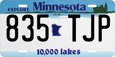 MN license plate 835TJP