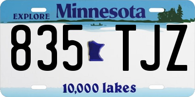 MN license plate 835TJZ
