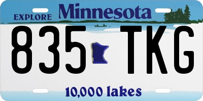 MN license plate 835TKG