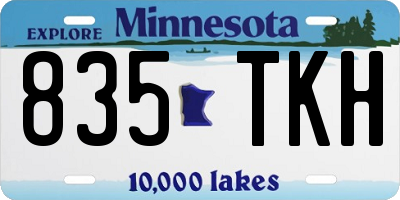 MN license plate 835TKH