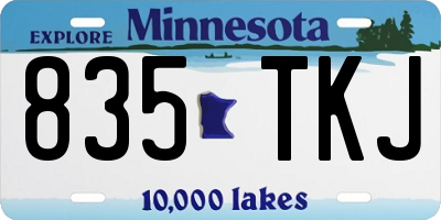 MN license plate 835TKJ