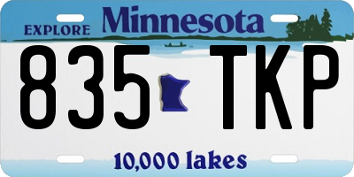MN license plate 835TKP