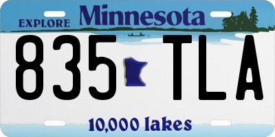 MN license plate 835TLA