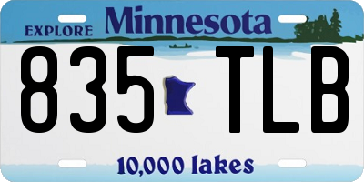 MN license plate 835TLB