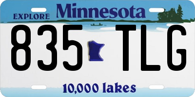 MN license plate 835TLG