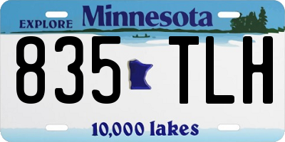 MN license plate 835TLH