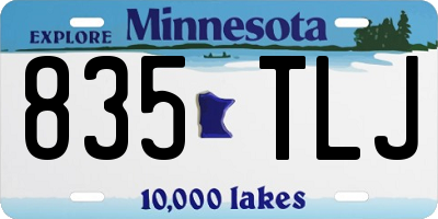 MN license plate 835TLJ