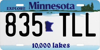 MN license plate 835TLL