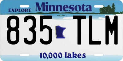 MN license plate 835TLM