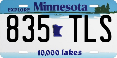 MN license plate 835TLS