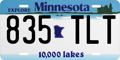 MN license plate 835TLT