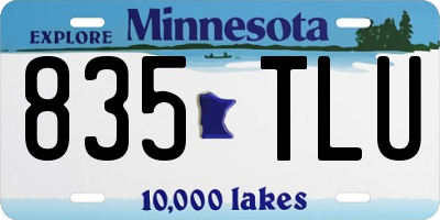 MN license plate 835TLU