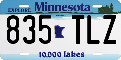 MN license plate 835TLZ