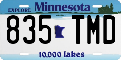 MN license plate 835TMD