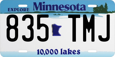 MN license plate 835TMJ