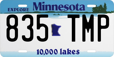 MN license plate 835TMP