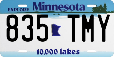MN license plate 835TMY