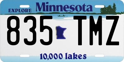 MN license plate 835TMZ