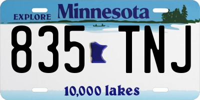 MN license plate 835TNJ