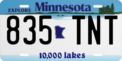 MN license plate 835TNT