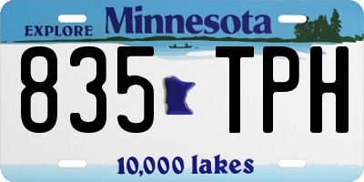 MN license plate 835TPH