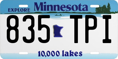 MN license plate 835TPI
