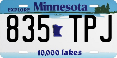 MN license plate 835TPJ