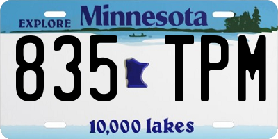 MN license plate 835TPM