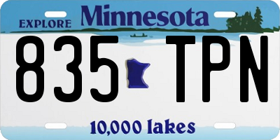 MN license plate 835TPN