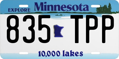 MN license plate 835TPP