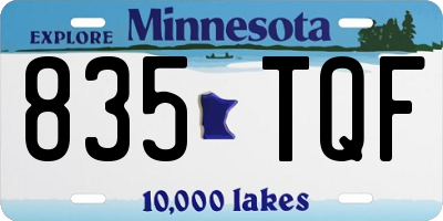 MN license plate 835TQF