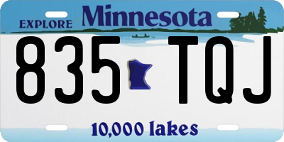 MN license plate 835TQJ