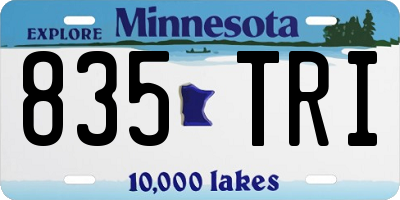 MN license plate 835TRI