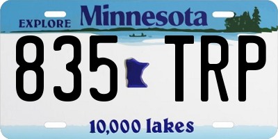 MN license plate 835TRP