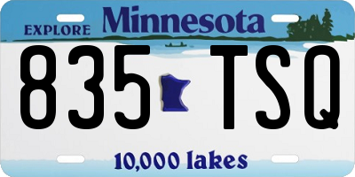 MN license plate 835TSQ