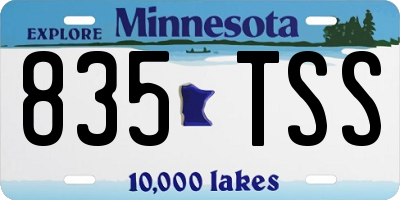 MN license plate 835TSS