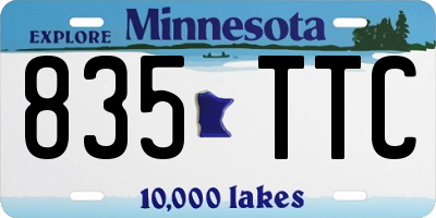 MN license plate 835TTC