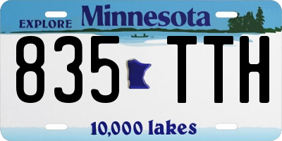MN license plate 835TTH