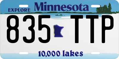 MN license plate 835TTP