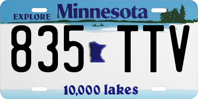 MN license plate 835TTV