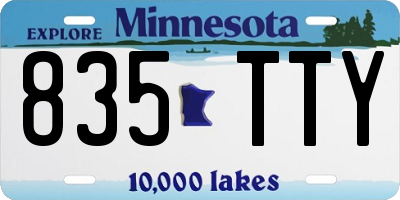 MN license plate 835TTY