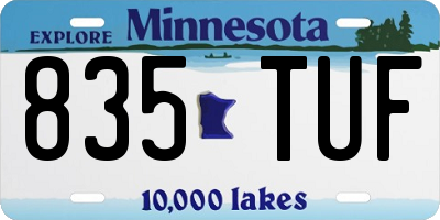 MN license plate 835TUF