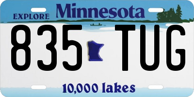 MN license plate 835TUG